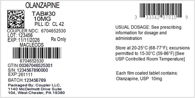 Label (33342 070 15 Olanzapine 10mg 67046 525 30)